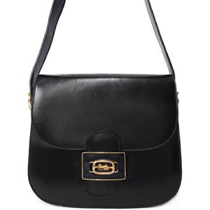 Celine Carriage Buckle Leather Shoulder Bag